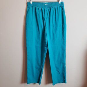 Dickies Teal Everyday Pull-on Cargo Scrub Pants XL